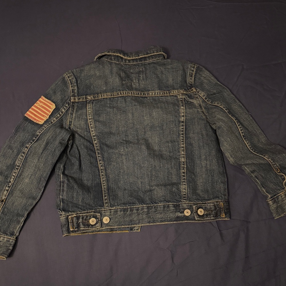 Polo Ralph Lauren little boys American Flag Patch Denim Trucker Jacket - Picture 4 of 8